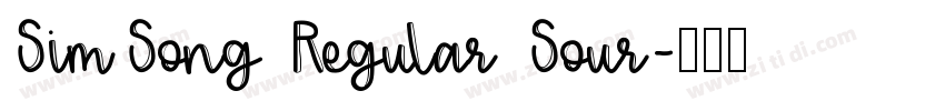 SimSong Regular Sour字体转换